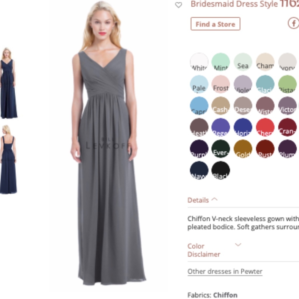 BILL LEVKOFF BRIDESMAIDS DRESS #1162